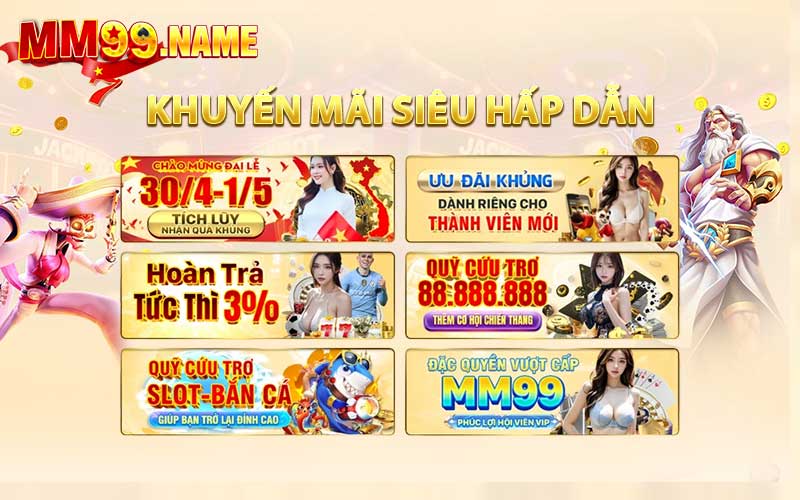 Khuyến mãi siêu hấp dẫn khi tham gia cá cược tại sảnh nổ hũ MM99